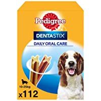 Pedigree Pack de Dentastix de uso Diario para la Limpieza Dental de Perros Medianos (1 Pack de 112ud)